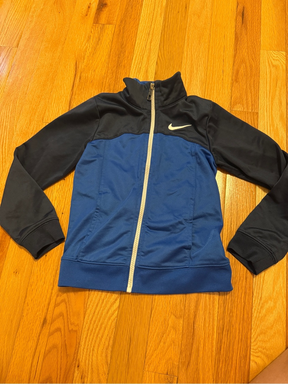 Nike Kids navy Blue and blue Zip-Up Track Jacket